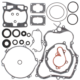 Vertex Complete Gasket Set with Oil Seals, includes multiple gaskets and seals for engine repair, displayed in the image.