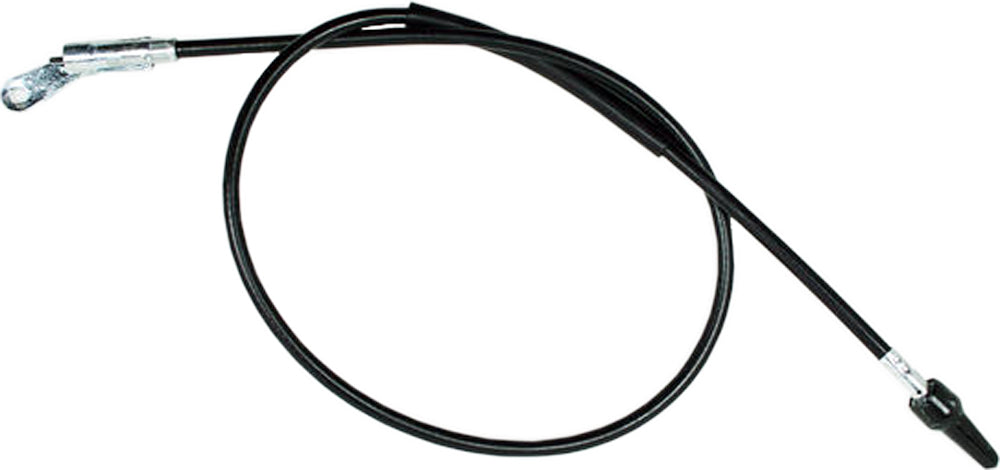 Motion Pro black vinyl speedo cable 70-5006 for motorcycle, showing the flexible cable with fittings and black protective coating.