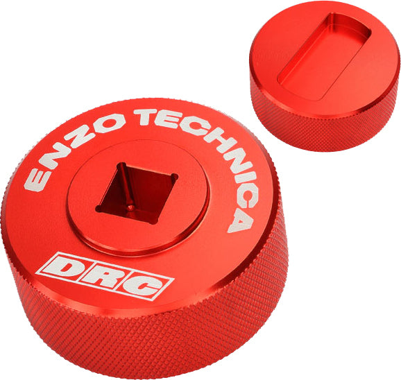 DRC Base Valve Wrench Showa Aos 634-7003, motorcycle tool for adjusting base valves, with a sturdy metal handle and precise fit.