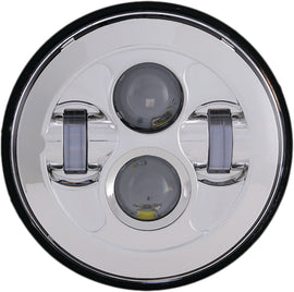 Pathfinder high-definition 7-inch LED headlight in chrome finish, designed for vehicle illumination and enhanced visibility.