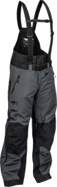 Fly Racing Carbon Bib in black and grey, XL size, featuring lightweight, breathable cycling bib straps and padded seat for comfort.