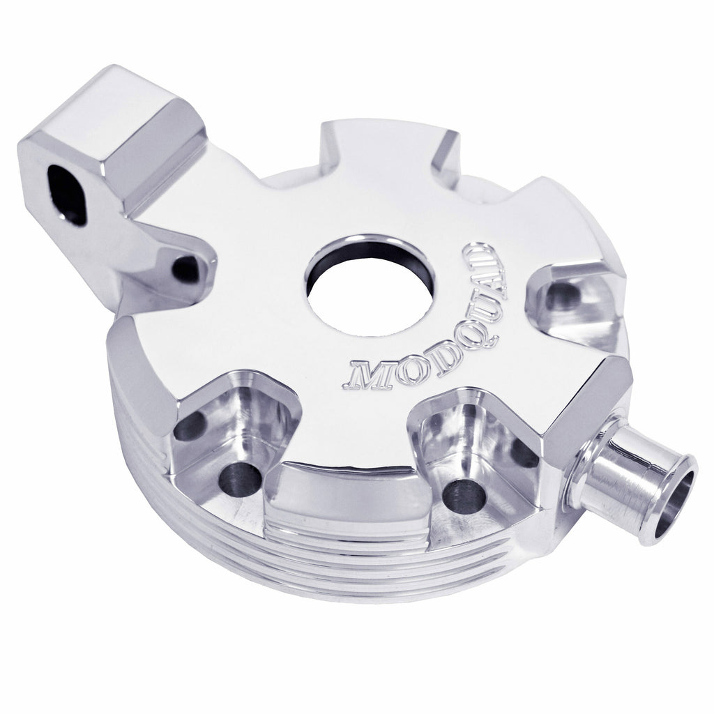 ModQuad Cool Head 250R engine with stay pol 28-41900, showcasing the polished metal and cooling fins for enhanced performance.