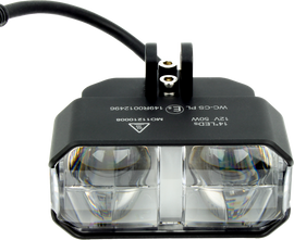 Cyron Lighting Aux Driving Lights Kit with 1.25-inch bar mount featuring white protective covers, shown in the image.