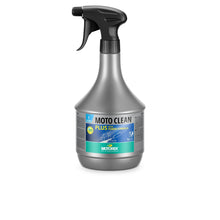 Load image into Gallery viewer, Motorex Moto Clean 1L bottle of motorcycle cleaning chemical, with six bottles in a case, shown in the image.