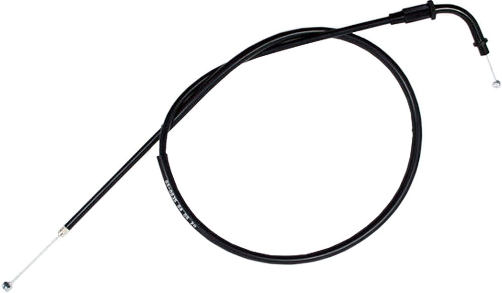 Motion Pro black vinyl throttle pull cable 70-5035 for motorcycle control lines, showing the cable with black vinyl coating and connectors.