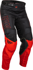 Fly Racing Kinetic Mesh Pants in red and black, size 38, featuring breathable mesh fabric and adjustable waistband.
