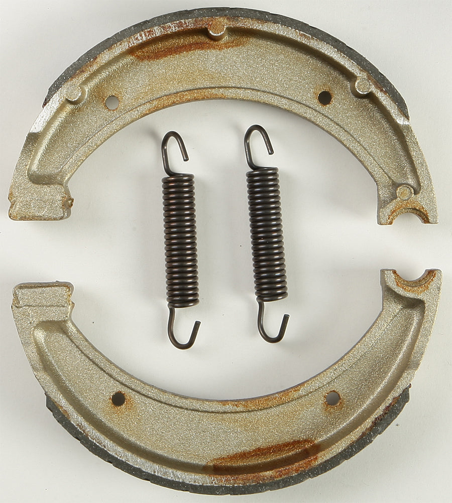EBC Motorcycle Brakes grooved brake shoes, 801g, showing the detailed surface and shape for motorcycle braking performance