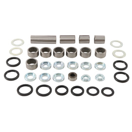 All Balls suspension linkage kit with bearings and seals, shown in the image, for durable motorcycle suspension maintenance.