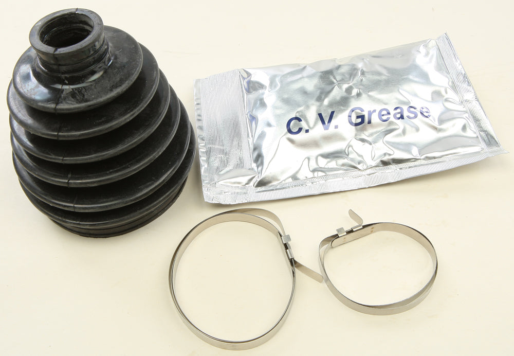 All Balls CV boot kit for drive shaft, includes rubber boot and clamps, designed for durability and proper fit.