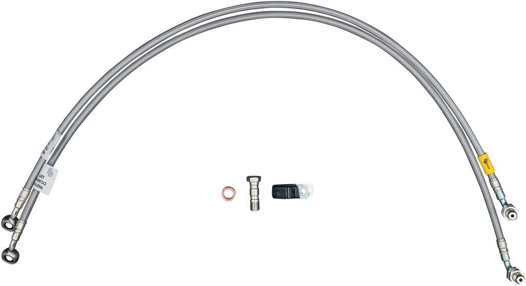 GBRAKES brake line for Kawasaki, showing a detailed view of the durable brake hose with fittings and connectors.