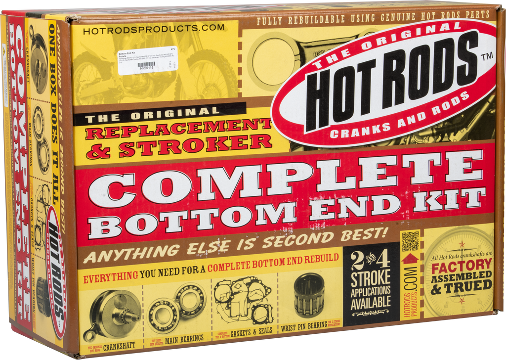 Hot Rods Bottom End Kit Pol 421-HR0116 engine components including crankshaft, pistons, and connecting rods for automotive repair