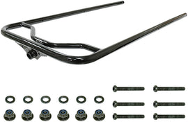 SP1 bumper and receiver body part, gray metal component with mounting holes, designed for vehicle reinforcement or towing.