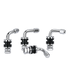 Fire Power 90-degree tire valve stems 0.453-inch, set of 4, wheel accessories for secure tire inflation.