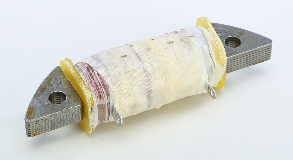 Ricks Motorsport Electric Pulse Coil 27-22502 for motorcycle electrical systems, showing the coil with wiring connections.