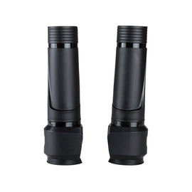 Polisport Plastics black upper fork with clamp protector for motorcycles, part number 64-848801, shown in the image.