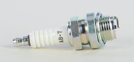 NGK Spark Plug #3010/10 2-AB7 showing the metal terminal and ceramic insulator for automotive engine use