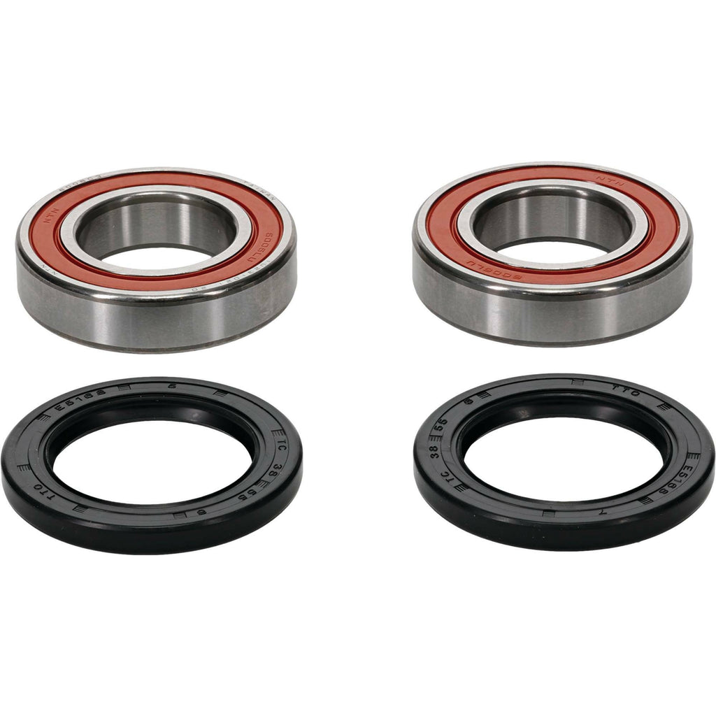 Pivot Works premium drive wheel bearing kit 22-51293P for motorcycle, showing the assembled bearings and drive components.