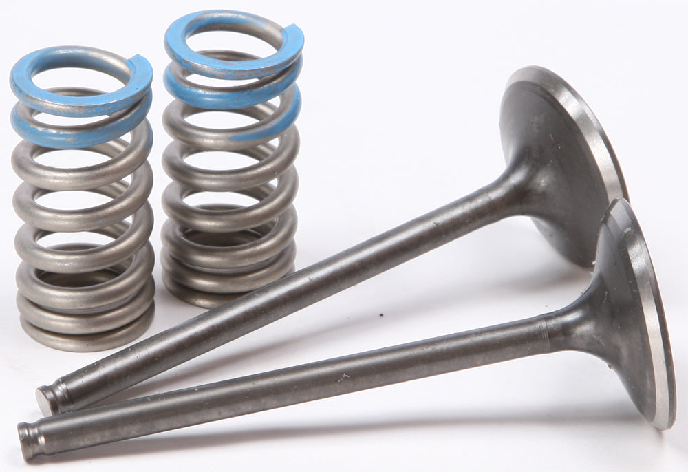 ProX Racing Parts Ti-Steel Intake Valve Conversion Set for engine, featuring titanium and steel components for performance.