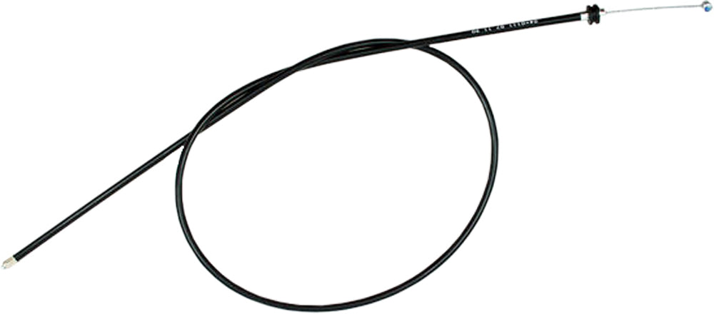 Motion Pro black vinyl throttle cable 70-4111 with durable outer covering for motorcycle control lines.