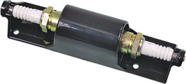SP1 Black plug carrier tool with three connectors, designed for secure cable management and electrical connections.