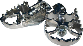 Pivot Pegz Mark 3 Pivot Pegz Topper Kit for motorcycle foot controls, showing black rubber foot pegs and metal mounting hardware