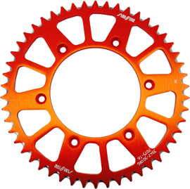 Sunstar aluminum rear sprocket 50T for Husqvarna and KTM motorcycles, featuring a 520 chain compatibility.