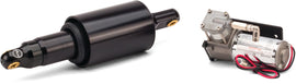 Arnott Air Shocks Ultimate Ride Black suspension for Indian Touring motorcycles, shown with mounting components.