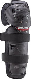 Black EVS Option Knee Pads Mini 663-1350 with adjustable straps and padded protection for sports or outdoor activities.