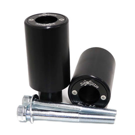 Shogun Industries Pa2 Frame Sliders for motorcycle body protection, showing black frame slider components on a bike.