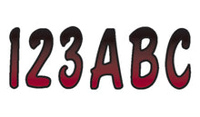 Load image into Gallery viewer, Hardline Series 200 Registration Kit graphics in burgundy and black with decals, designed for vehicle registration purposes.