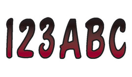 Hardline Series 200 Registration Kit graphics in burgundy and black with decals, designed for vehicle registration purposes.