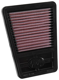 K&N Air Filter 742414 for intake, carb, and fuel systems, showing a high-performance black K&N filter element.