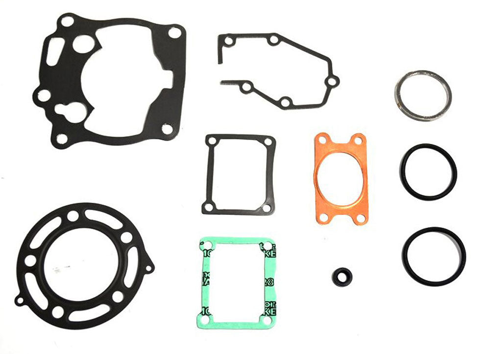 Athena Top End Gasket Kit for Kawasaki 690426 showing gasket set with seals and metal components for engine repair