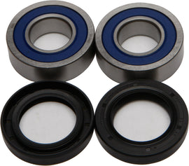 All Balls drive wheel bearing and seal kit 22-51654, showing metal bearings and rubber seals for vehicle wheel assembly.