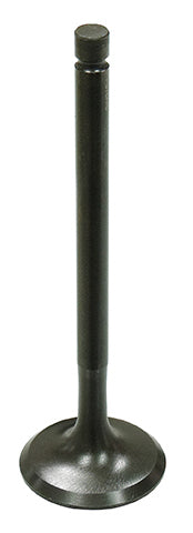 Bronco engine exhaust valve 183-09518E with metal stem and valve seat, used in automotive engine systems.