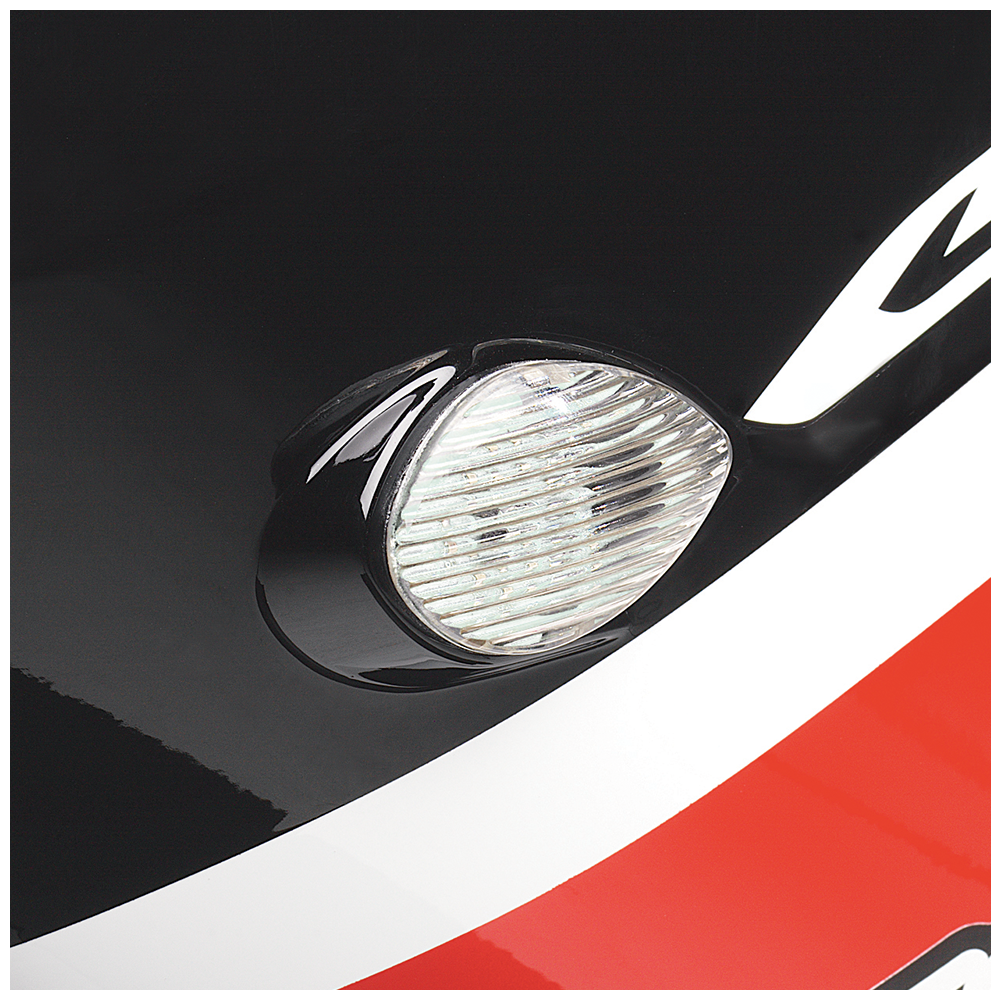 Hotbodies Racing flush mount signal ts clear, motorcycle turn signal with transparent lens and sleek design.