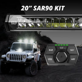 XK Glow Sar90 emergency light bar kit with illumination lights, featuring multiple LED light bars for emergency and safety use