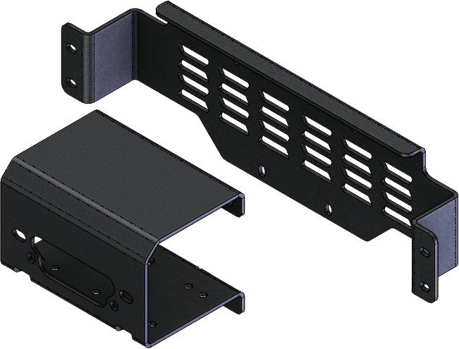 KFI Products UTV winch mount bracket designed for models from October 2015, sturdy metal construction for off-road use.