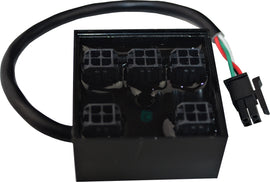 Straightline Performance Night Cruiser LED 5-Way Splitter electrical connector, black plastic with five ports for vehicle lighting.