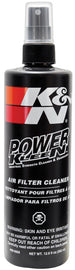 K&N Power Kleen 12oz bottle of cleaning chemicals, shown with 12-pack case, for automotive cleaning and maintenance.