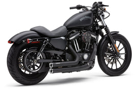 Cobra Speedster Shorts RPT exhaust for Sportsters 14-22, black metal motorcycle exhaust with chrome accents.