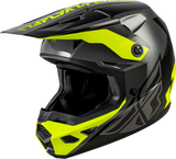 Fly Racing - Kinetic Crest Helmet Grey/Black/Hi-Vis Lg - 73-8677L