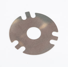 Fox 6 port bleed shim valve for suspension, measuring 1.3