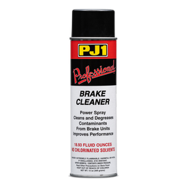 PJ1 Products professional brake cleaner in 18.93 fl oz spray bottle, designed for cleaning brake components and automotive parts.
