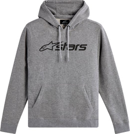 Alpine Star Blaze Hoodie V3 in grey heather and black, featuring a casual fit and adjustable hood.