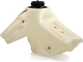 Acerbis 2.7-gallon natural fuel tank for motorcycles, featuring durable plastic construction and secure cap.