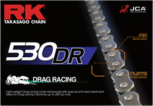 Load image into Gallery viewer, Excel Wheel Components 530DR Drag Racing Chain 530 x 160, showcasing the durable chain with links and components for high-performance racing.