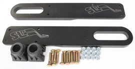 SLP Performance 15-inch PR/rail extension bracket mounted on a vehicle for enhanced exhaust system support.