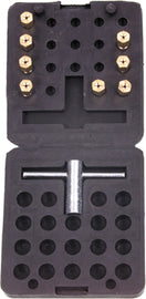 SP1 Jet Carrier with wrench for Keihin carburetors, tool used for jet installation and removal in motorcycle engines.