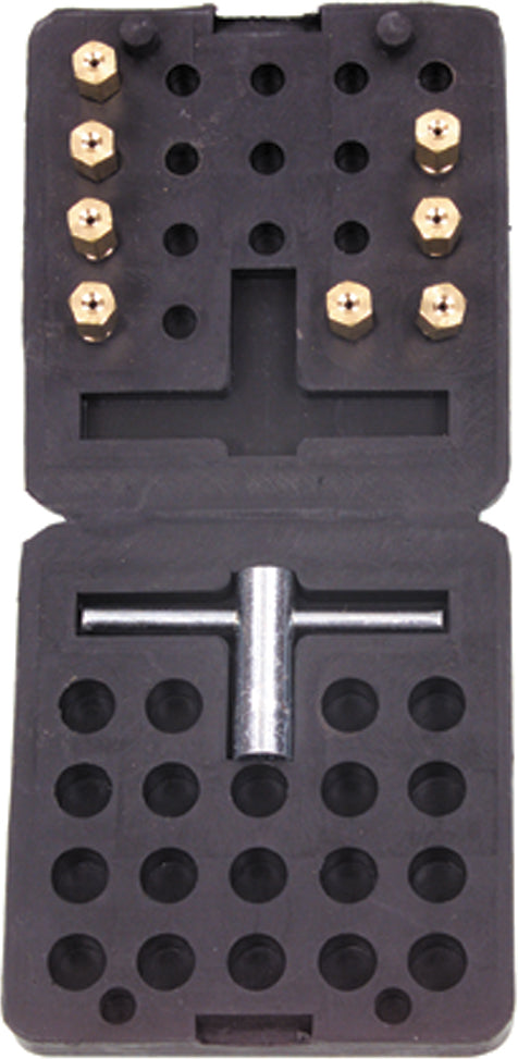 SP1 Jet Carrier tool with wrench for Mikuni carbs, model 12-3301, used for motorcycle carburetor maintenance.